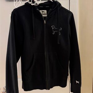 The Black Dog Women’s Black Zip-Up Hoodie